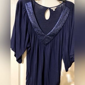 Ladies Studio Y Navy Sequins Top